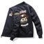 Embroidered Plus Size Bomber Jacket