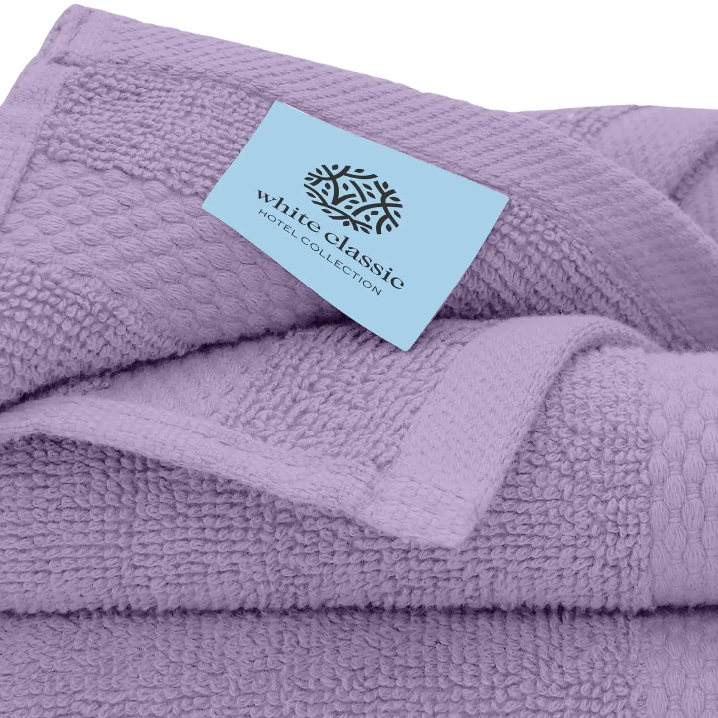 Gant de bain en lavande de luxe - Ensemble de 12, 13x13 pouces