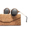 Modern Ultralight Polarized Sunglasses with Wooden Round Frame