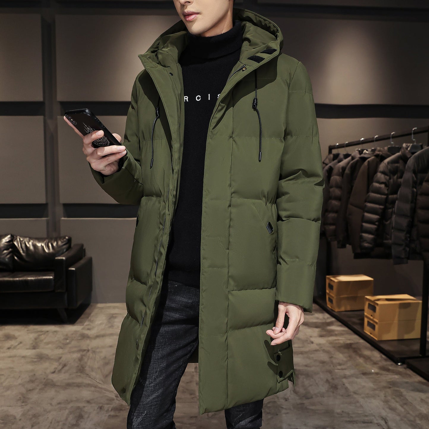Parka de algodón de invierno para hombres grandes - Elegante y cómodo