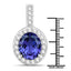 Pendentif en or blanc 18K avec tanzanite et diamants de 10,15 carats