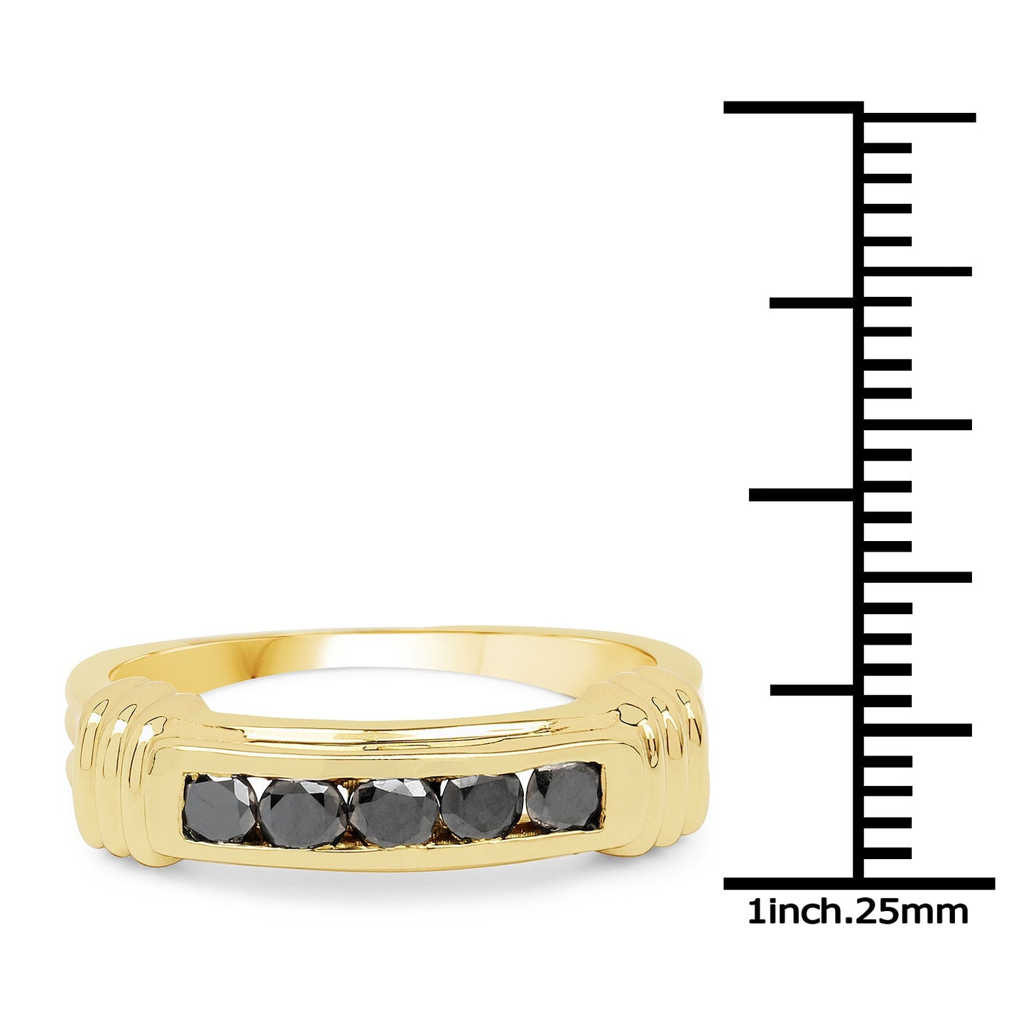 Bague de fiançailles en argent sterling avec diamant noir véritable de 0,50 carat