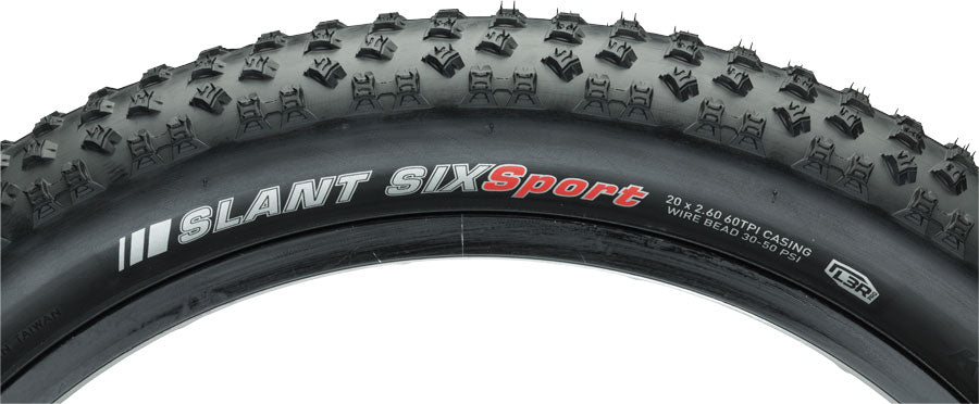 Neumático Kenda Slant 6 - 20 x 2.6 Clincher Wire Negro