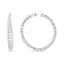 Pendientes de aro curvados de diamantes en oro blanco de 18 quilates
