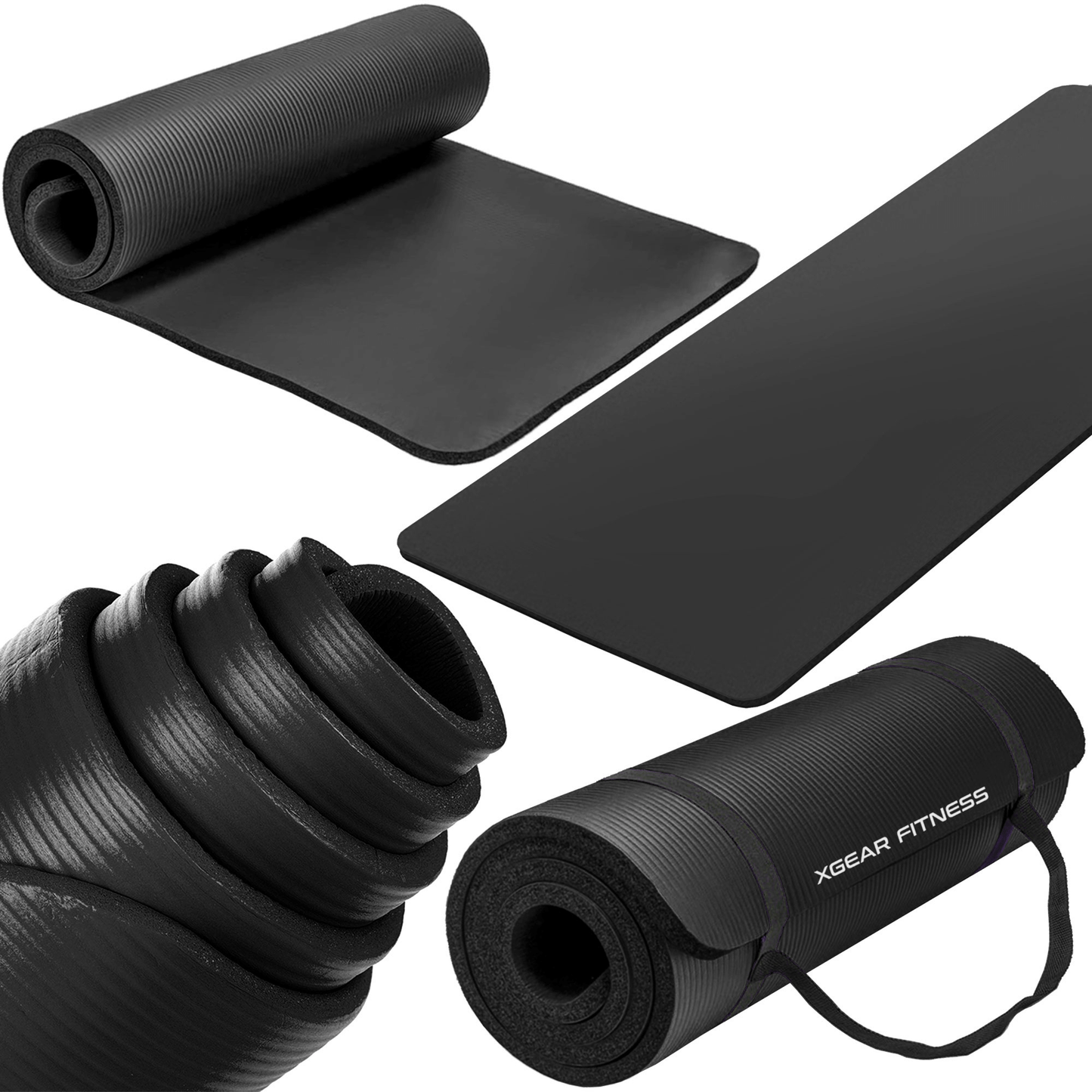XGear Fitness Esterilla de Yoga de Viaje Gruesa con Correa de Transporte