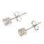 Pendientes de diamante natural de 0.75ct en oro blanco de 14KT