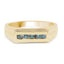 Bague de fiançailles en argent sterling plaqué or jaune 14K avec diamant bleu