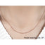 Chaîne en or rose 14k à maillons en câble avec taille de diamant - 1,1 mm