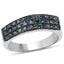 0.40 Carat Genuine Blue Diamond Sterling Silver Engagement Ring