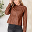 Veste zippée classique à col pour femmes pour une élégance au quotidien
