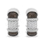 Boucles d'oreilles créoles huggie en argent sterling plaqué or blanc 18K avec diamants