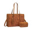 Bolso de cuero vintage para laptop de mujer - Gran capacidad