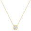 Collar con colgante de diamante en engaste de bisel de plata esterlina .925
