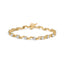 10k Yellow Gold Diamond Floral S-Link Bracelet - 1.00 Cttw