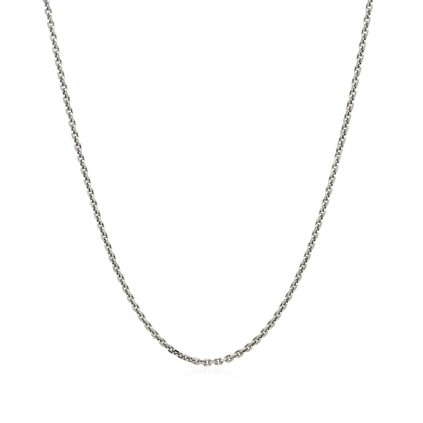 Cadena de Cable de Plata Esterlina Baño de Rodio - 1.4mm