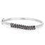3.53 Carat Genuine Black Diamond Sterling Silver Bangle