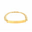 Pulsera de identificación para hombres de oro de dos tonos de 14k