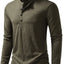 Men's Button Detail Long Sleeve T-Shirt