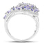 2.21 Carat Genuine Tanzanite Sterling Silver Engagement Ring