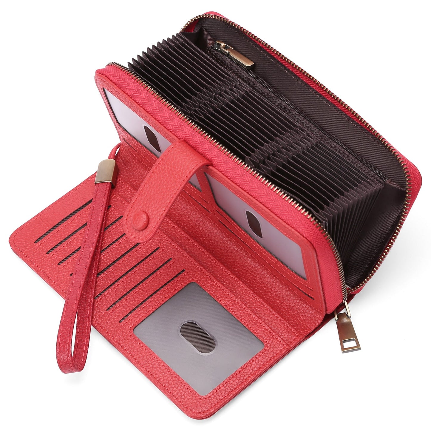 Expanding Card Holder Women's Long Wallet Passport Bag