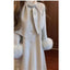Manteau en laine double face à manches en fourrure pour femmes haut de gamme