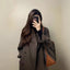 Manteau en laine coréen mi-long pour femmes