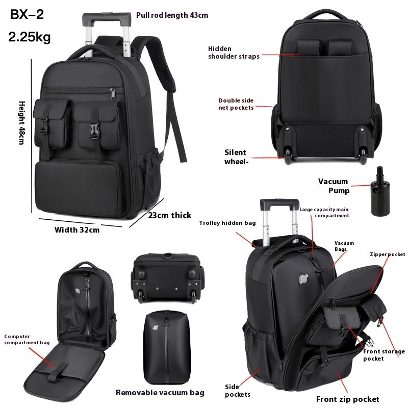 Mochila Trolley Expandible Multifuncional con Airbag