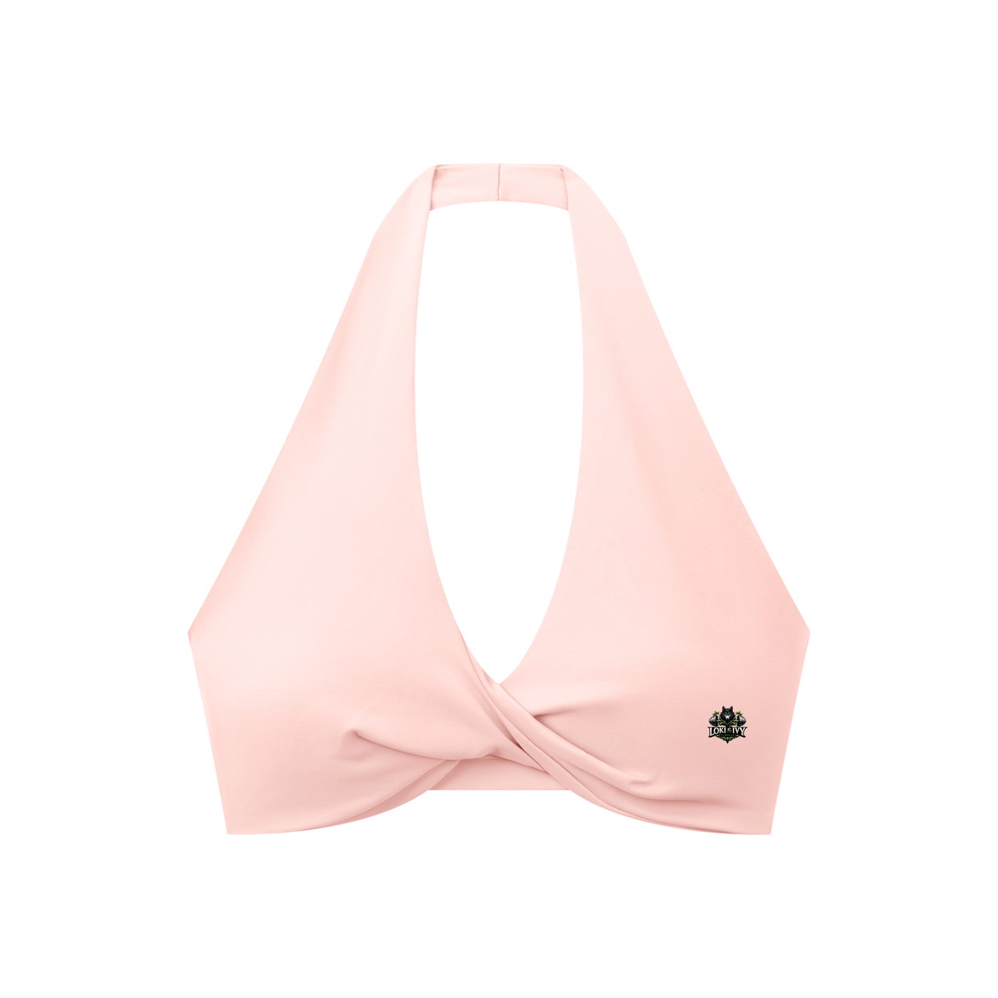 Soutien-gorge de sport à col halter plissé pour femmes Loki & Ivy