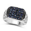 1.13 Carat Genuine Blue Sapphire Sterling Silver Engagement Ring