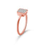 10K Rose Gold 1/3 Cttw Princess Cut Diamond Engagement Ring - Size 7