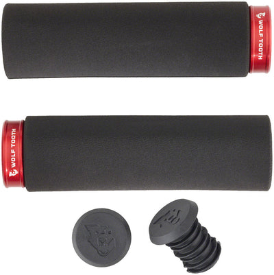 Empuñaduras Wolf Tooth Fat Paw Lock-On - Negro/Rojo