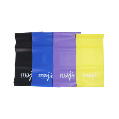 Maji Sports Full Body Exercise and Stretch Bands - 4 Pack