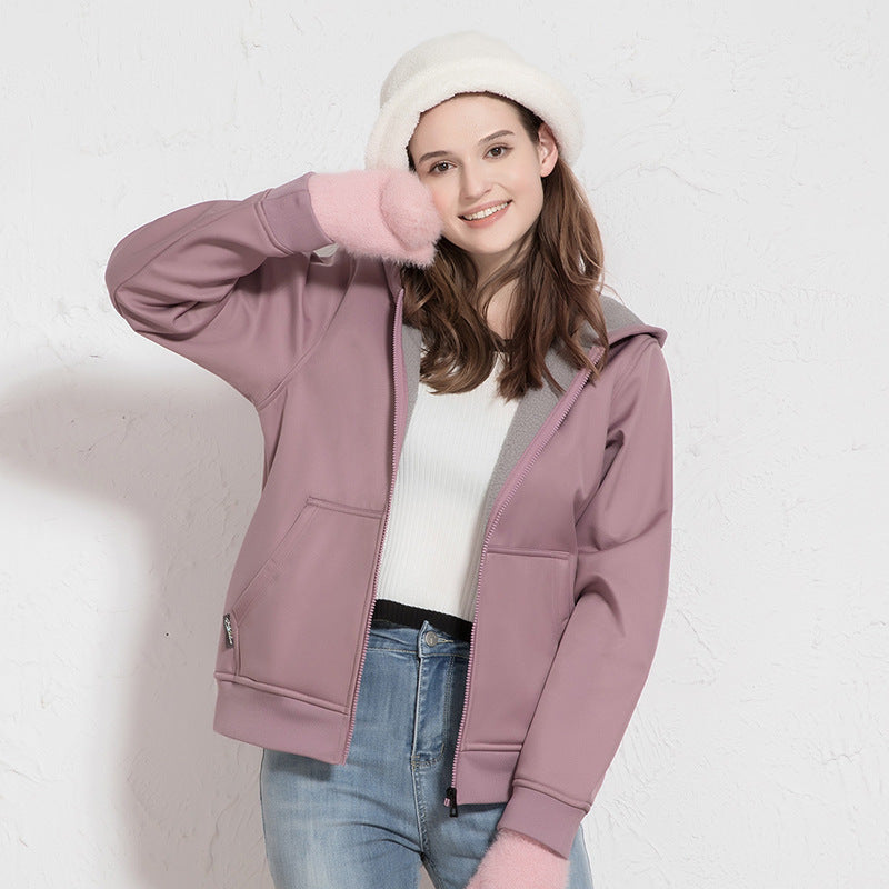 Women's Outdoor Waterproof and Windproof Fleece Jacket
