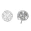 Pendientes de diamante corte redondo de oro blanco de 14K