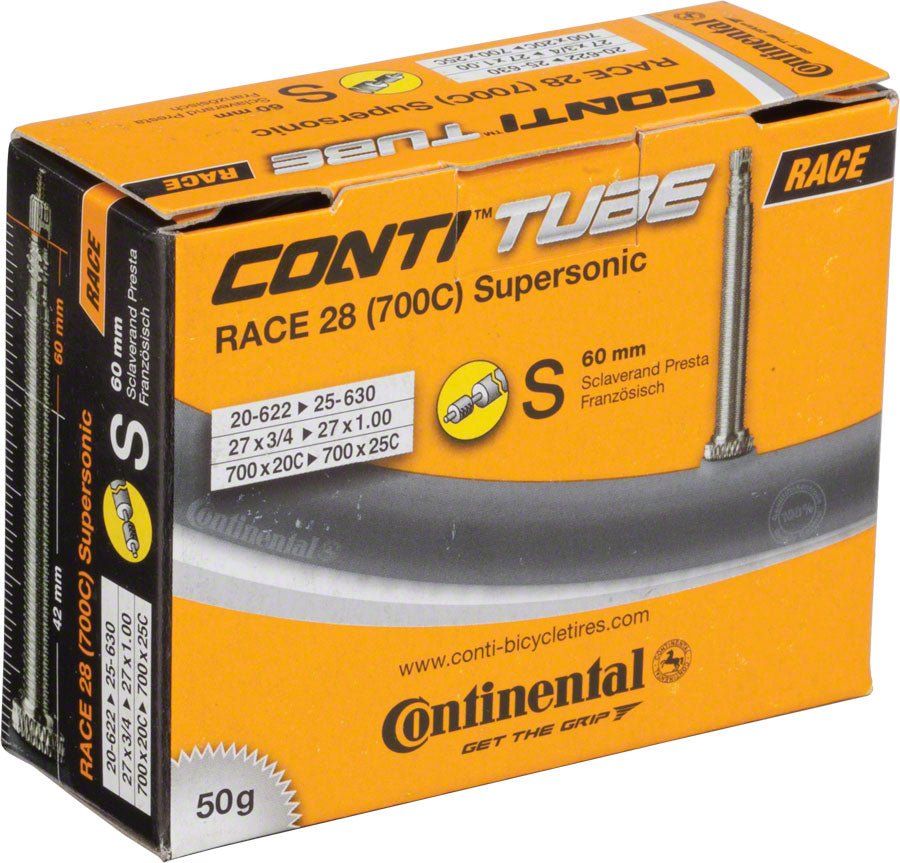 Tubo Continental Supersonic - 700 x 20-25mm con Válvula Presta