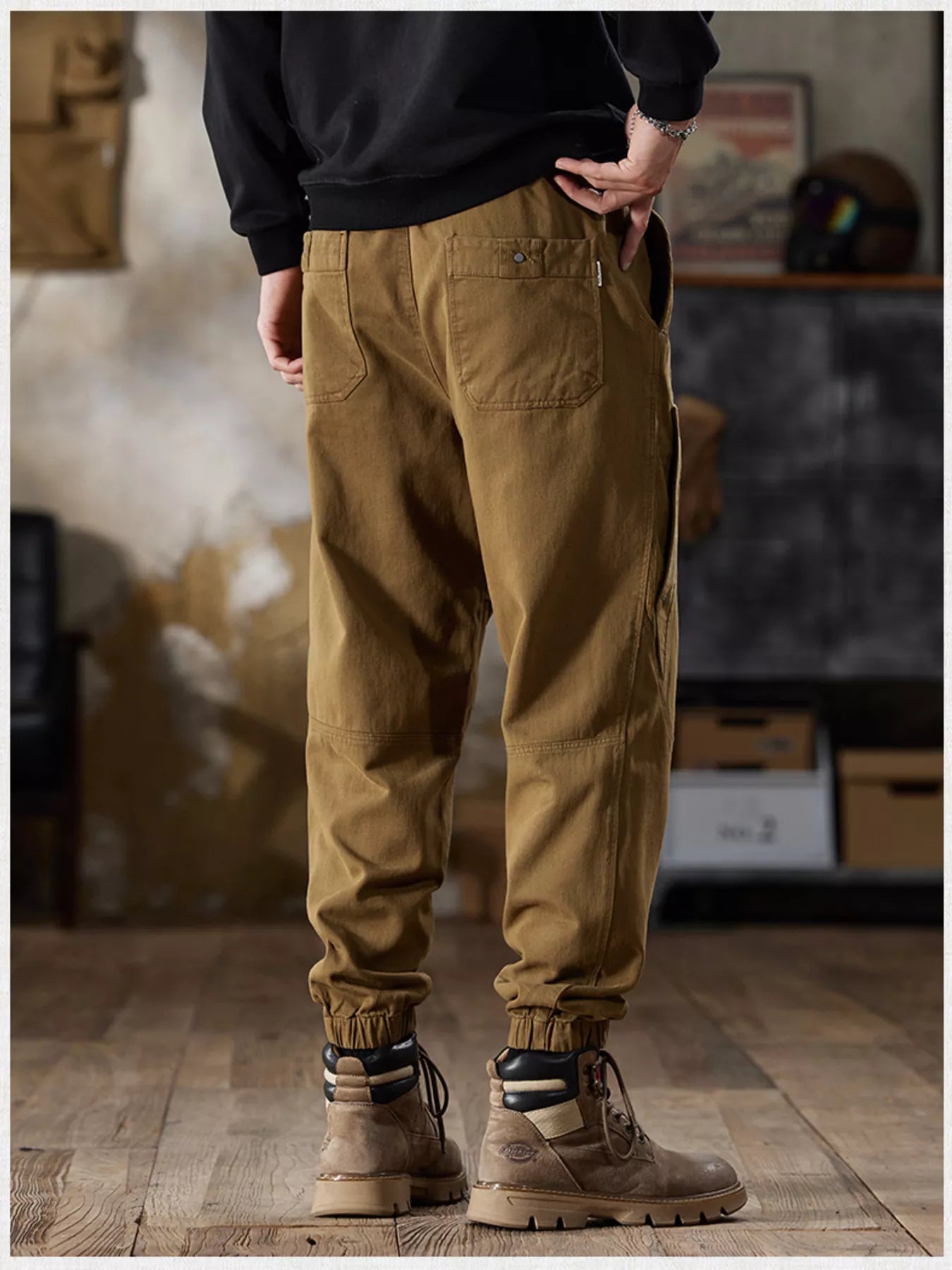 Men's Plus Size Casual Drawstring Cargo Joggers