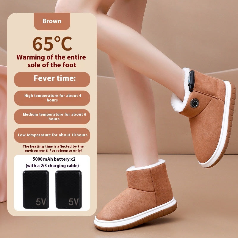 Electric Heating Cotton Boots for Winter Comfort
