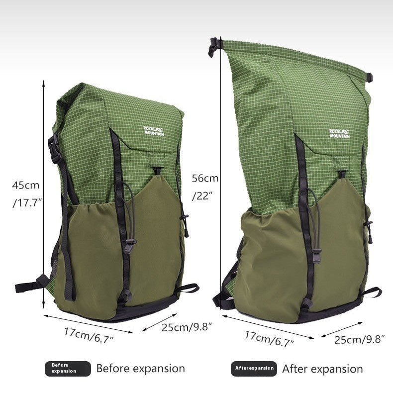 Mochila Plegable Ligera de 25L con Bordes Curvados para Actividades al Aire Libre