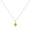 Collier Pendentif Floral Cluster en Argent Sterling .925 avec Diamants Verts