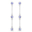 0.60 Carat Genuine Tanzanite Sterling Silver Earrings