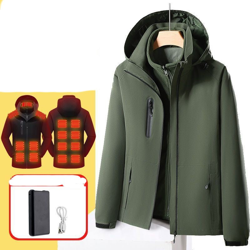 Smart Electric Heating Shell Jacket - Three-in-One