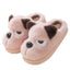 Warm and Cute Puppy Platform Non-Slip Cotton Slippers