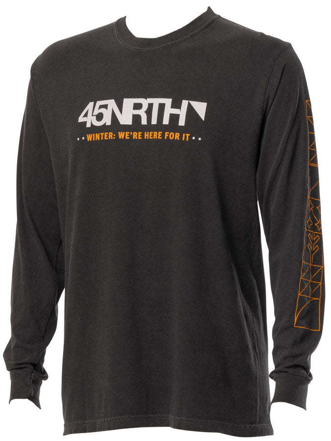 T-shirt à manches longues 45NRTH Winter We're Here For It - Unisexe Gris Petit
