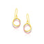Pendientes de Anillo Entrelazado Abierto en Oro de 14k en Tres Colores