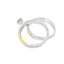 Ensemble de Bagues de Fiançailles en Diamant Élégant en Argent Sterling et Or 14KT