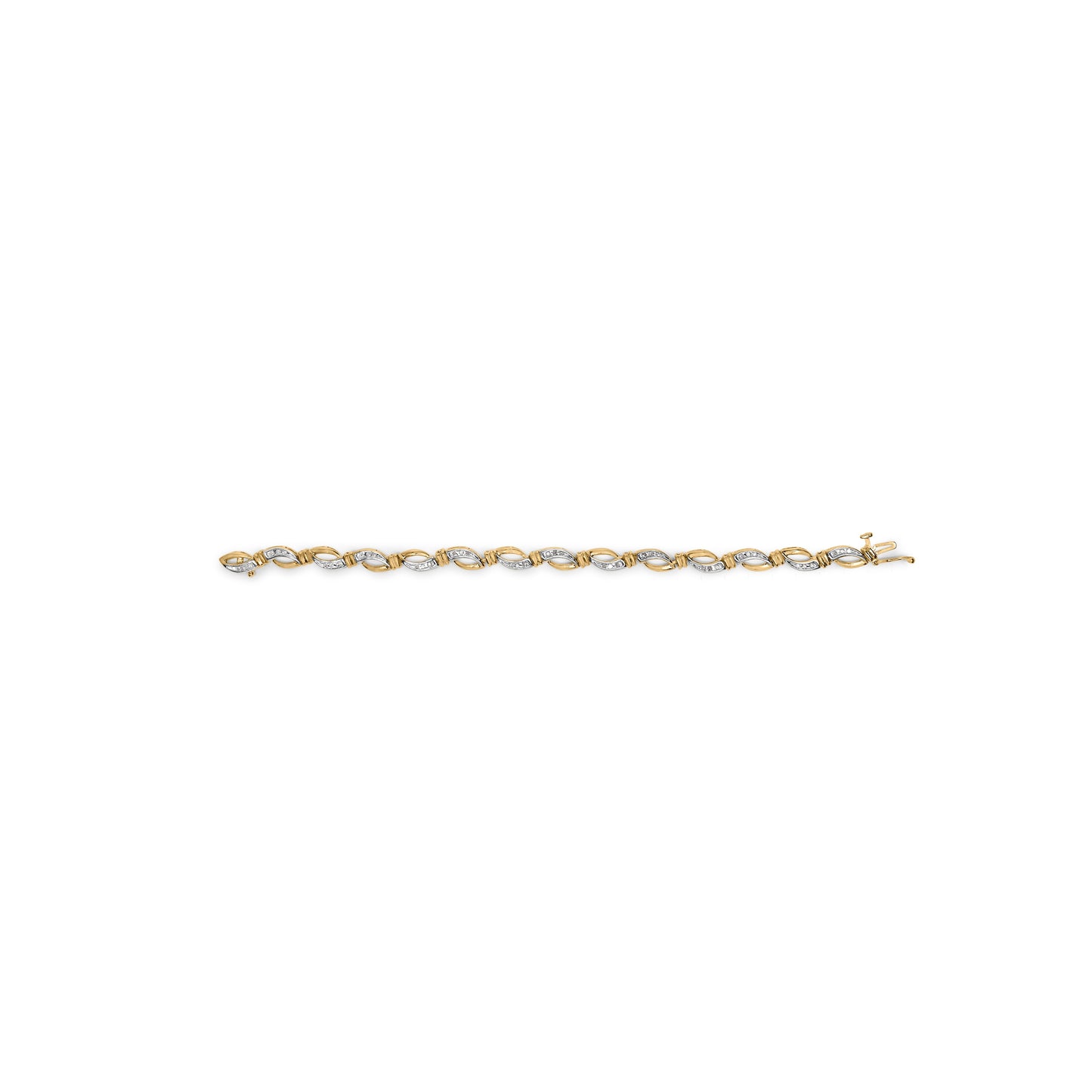 Bracelet en or 10K avec diamants en lien infini - 0,50 cttw
