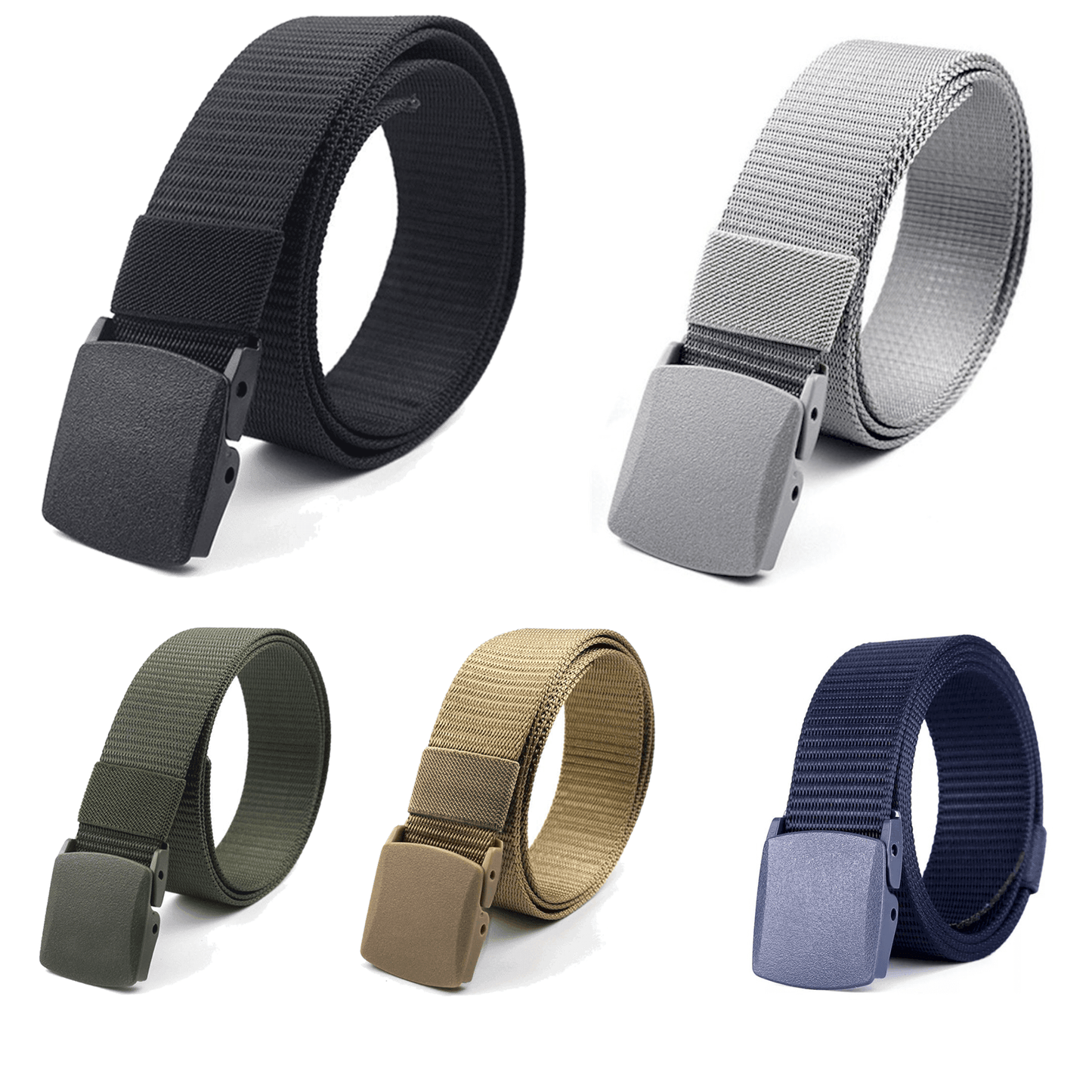 Cinturón Táctico Ajustable de Nylon XGear con Hebilla de Plástico