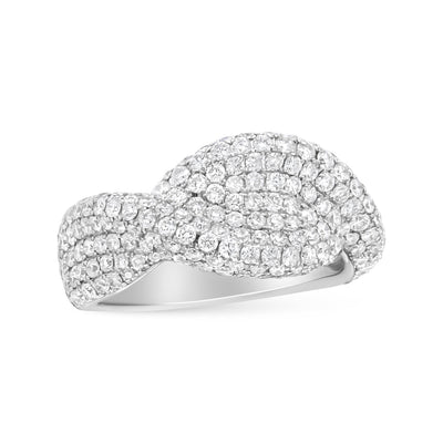 Bague de mode en diamant en or blanc 18K - Taille 7