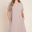V-Neck Short Sleeve Dress with Pockets for Women