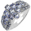 2.43 Carat Genuine Tanzanite Sterling Silver Engagement Ring